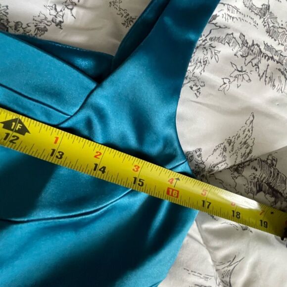 Jax sleeveless cocktail dress in peacock blue size 10 - Picture 8 of 10